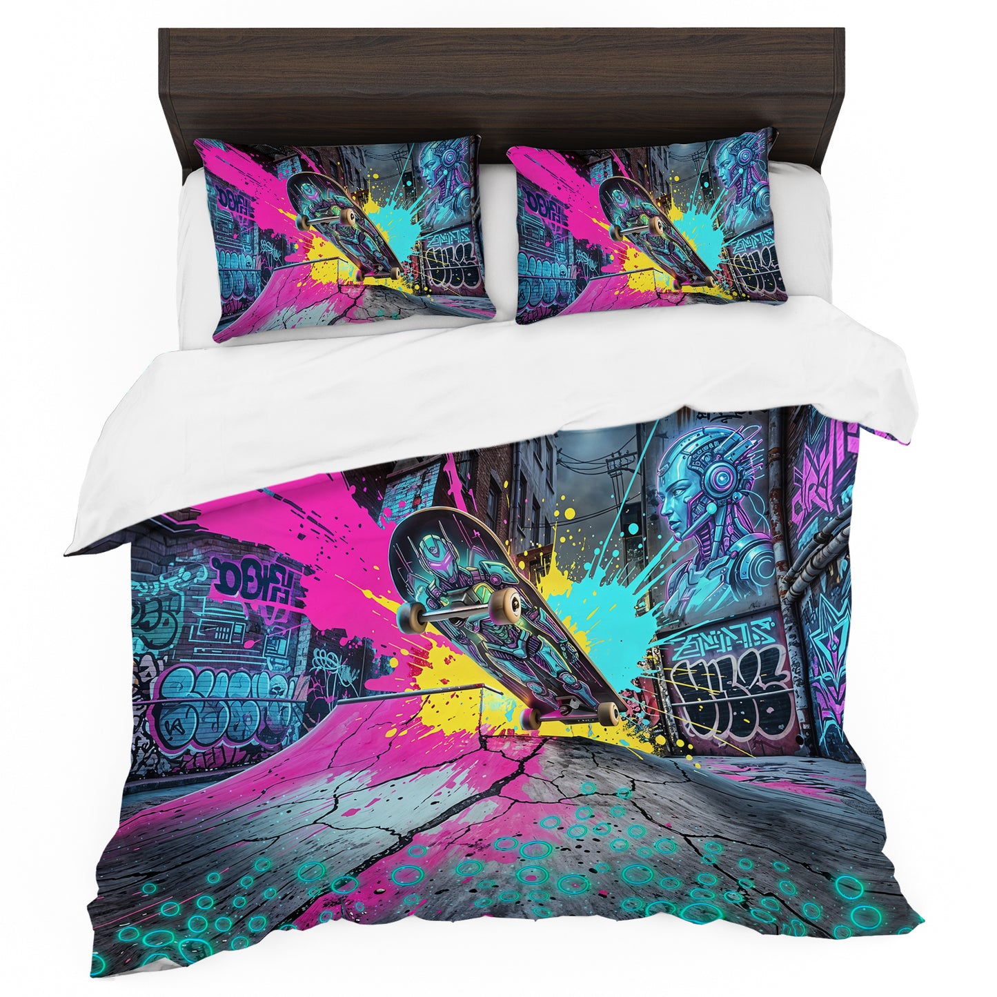 Skateboard Fantasy Duvet Cover Set