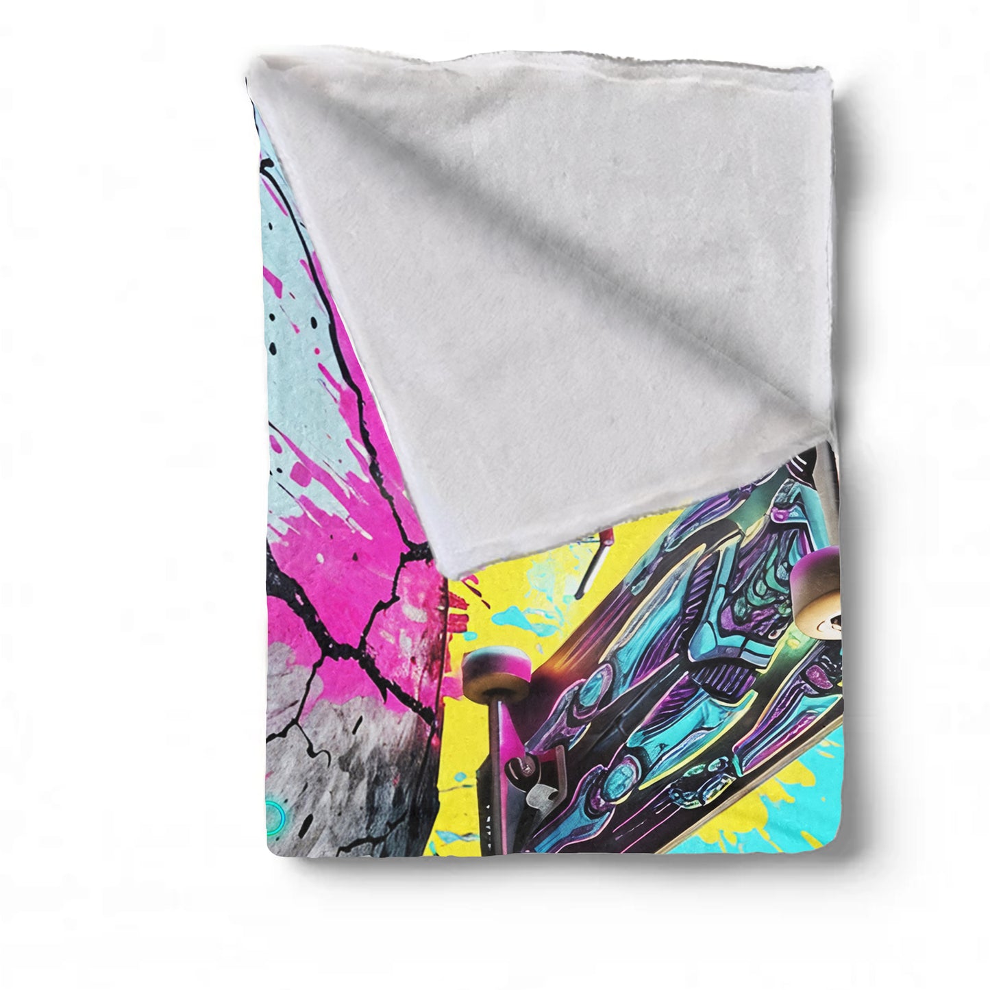 Skateboard Fantasy Light Weight Fleece Blanket