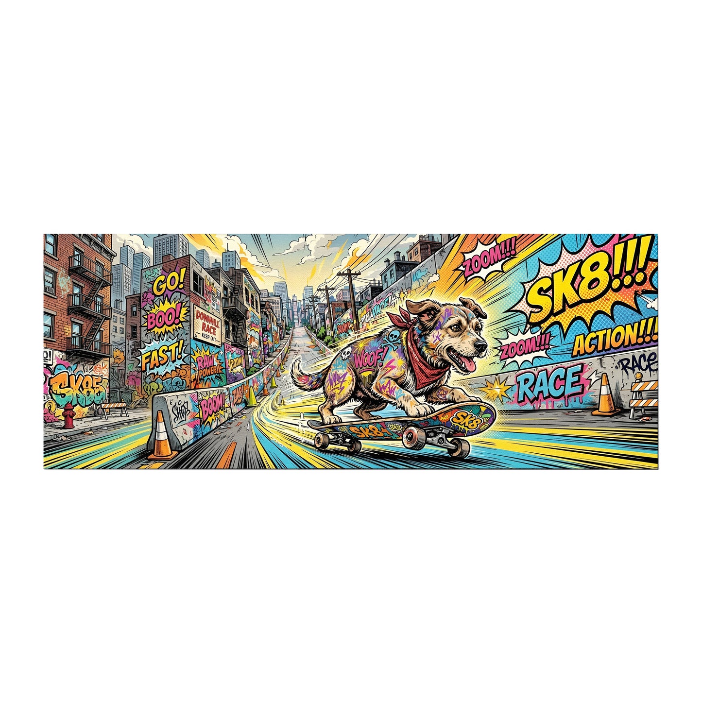Skateboard Puppy Desk Pad