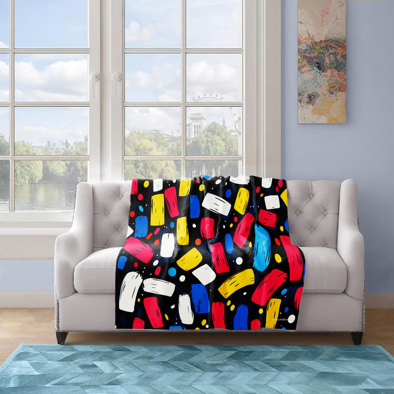 Skater Confetti Light Weight Fleece Blanket by Wikus Schalkwyk