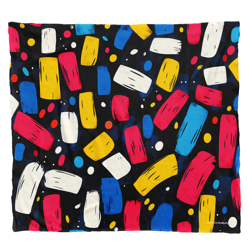 Skater Confetti Light Weight Fleece Blanket by Wikus Schalkwyk