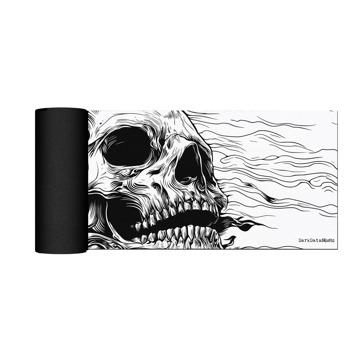 Skull Drawing Large Desk Pad by Wikus Schalkwyk