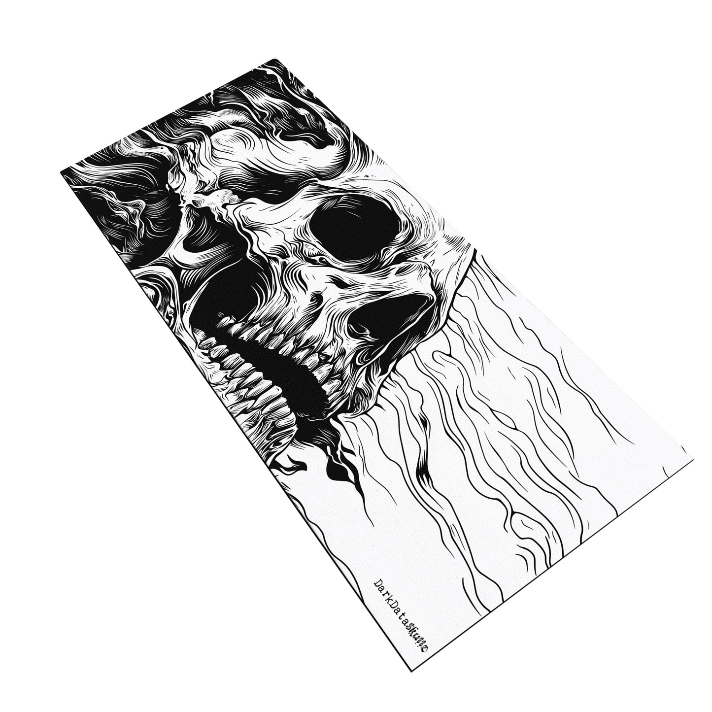 Skull Drawing Large Desk Pad by Wikus Schalkwyk