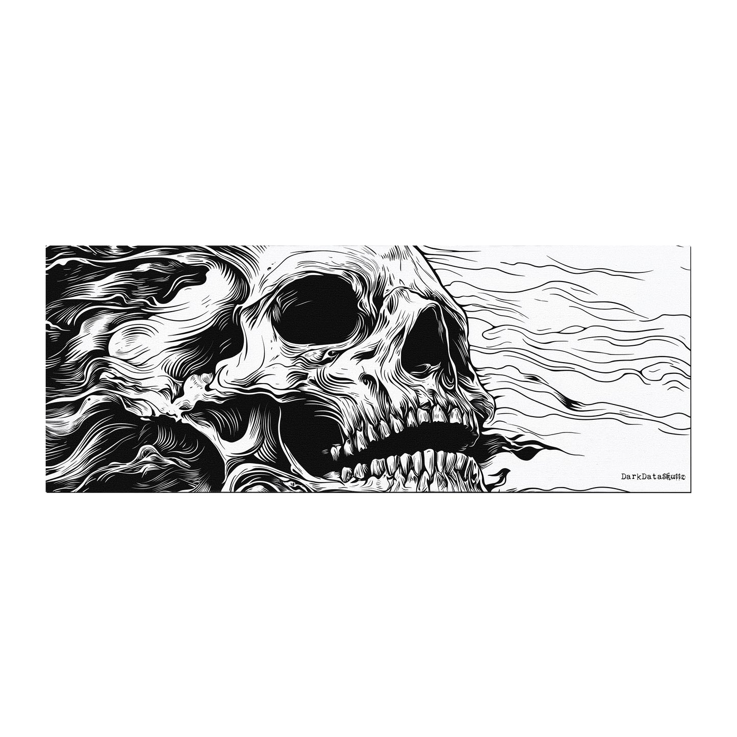 Skull Drawing Large Desk Pad by Wikus Schalkwyk