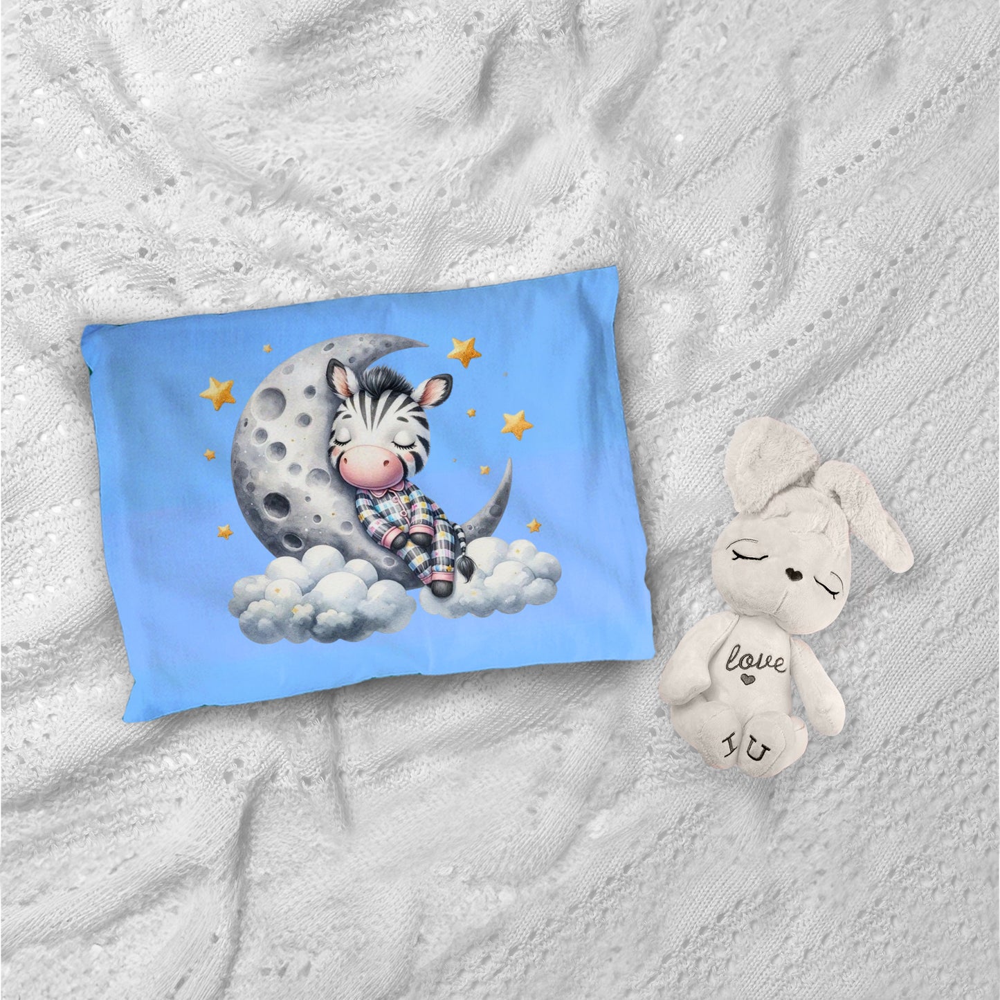 Sleeping Baby Zebra Cot Set