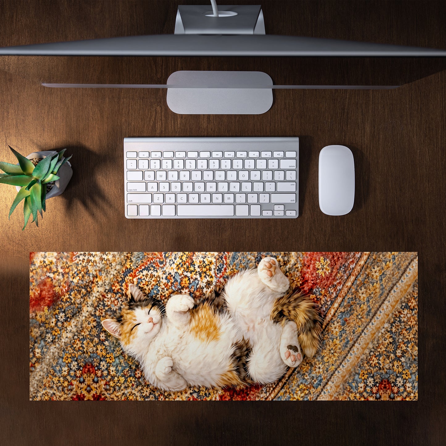 Sleeping Cat Desk Pad
