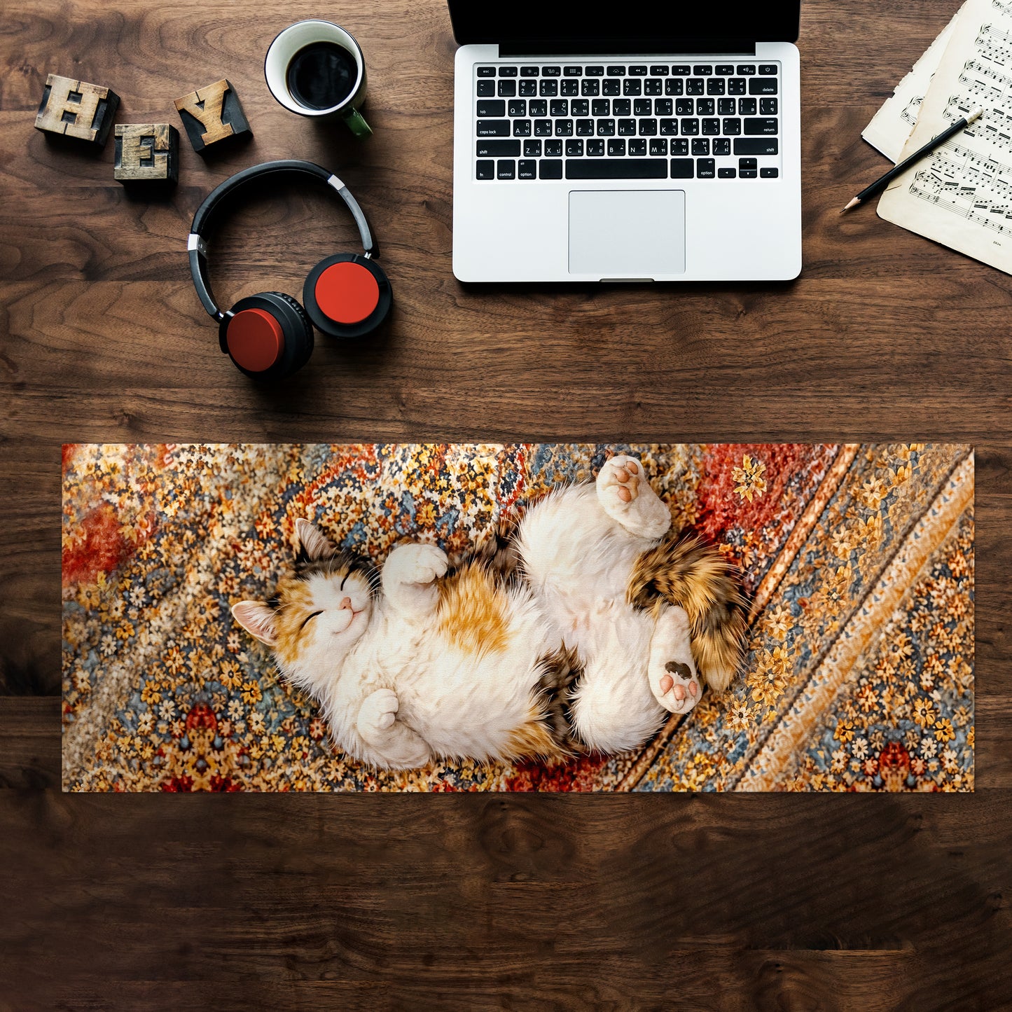 Sleeping Cat Desk Pad