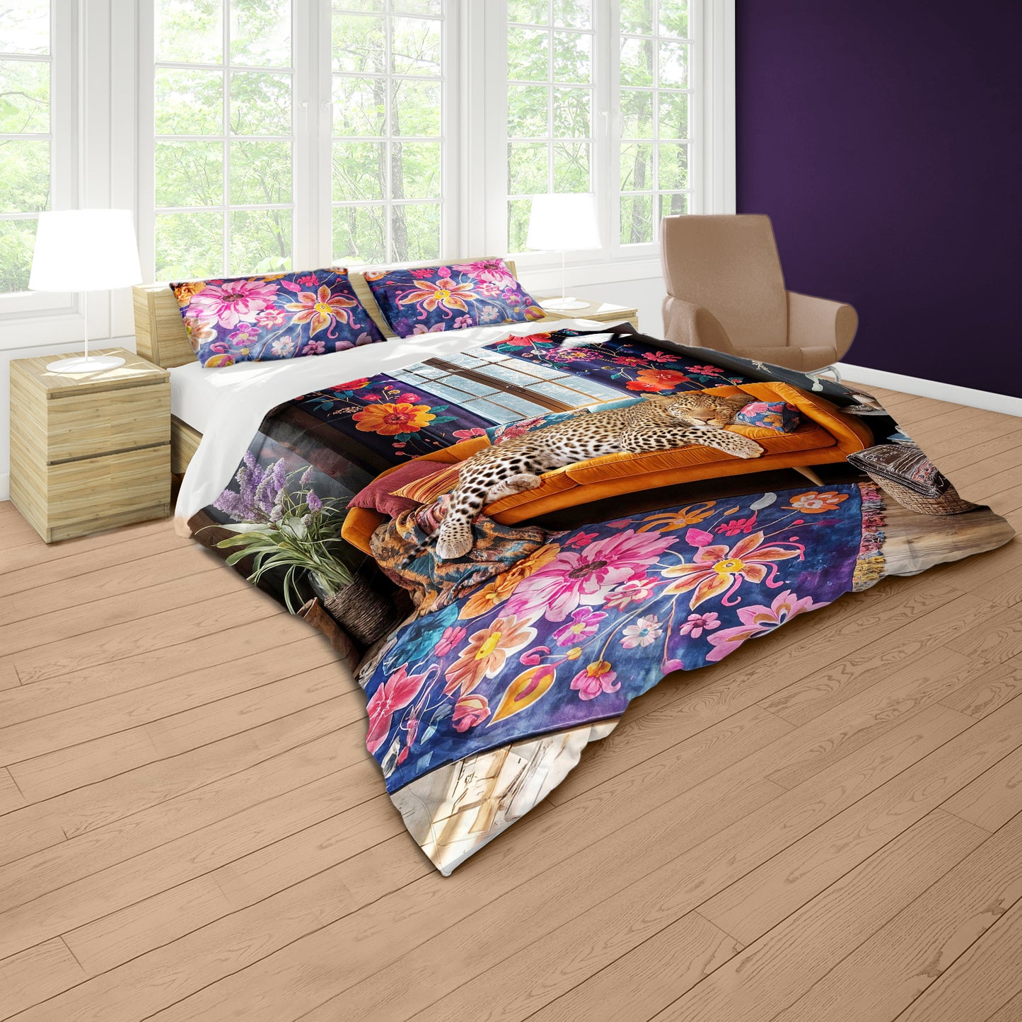 Sleeping Leopard Duvet Cover Set