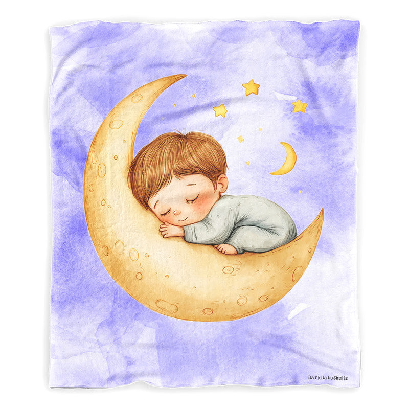 Sleepy Moon Minky Blanket by Wikus Schalkwyk