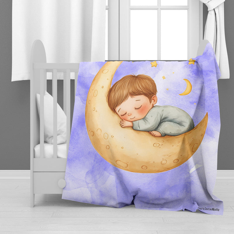 Sleepy Moon Minky Blanket by Wikus Schalkwyk