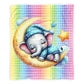 Sleepy Elephant Baby Fleece Blanket