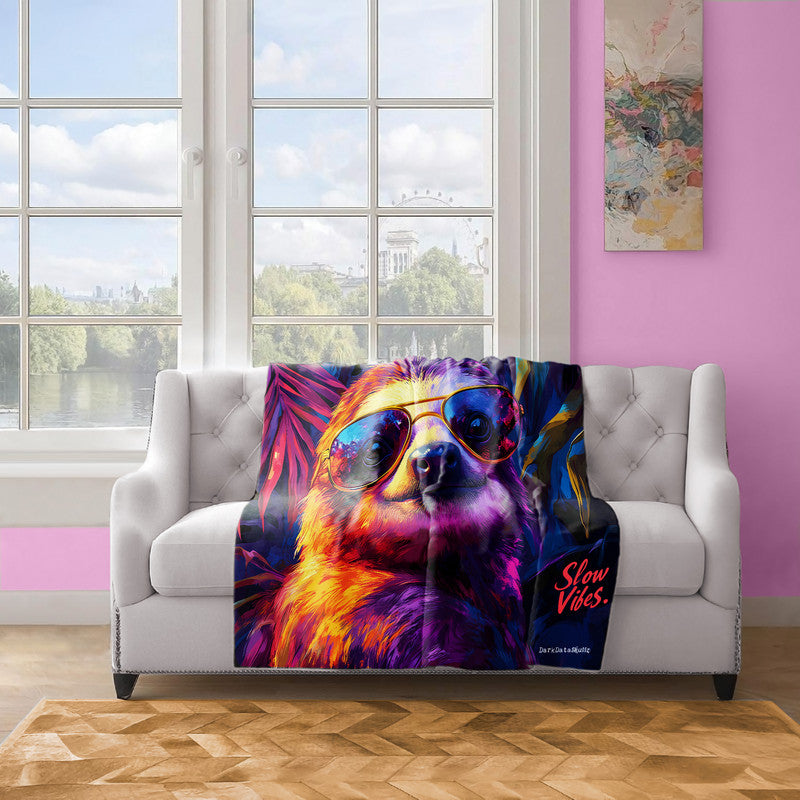 Slow Vibes Light Weight Fleece Blanket by Wikus Schalkwyk