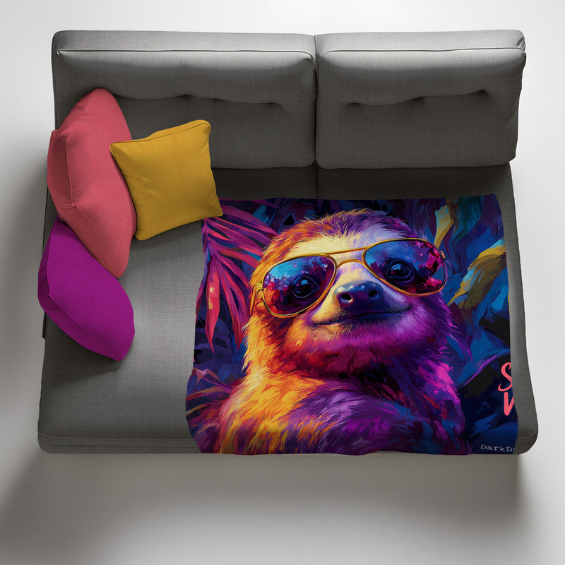 Slow Vibes Light Weight Fleece Blanket by Wikus Schalkwyk