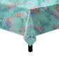 Small Bouquets in Green Square Tablecloth