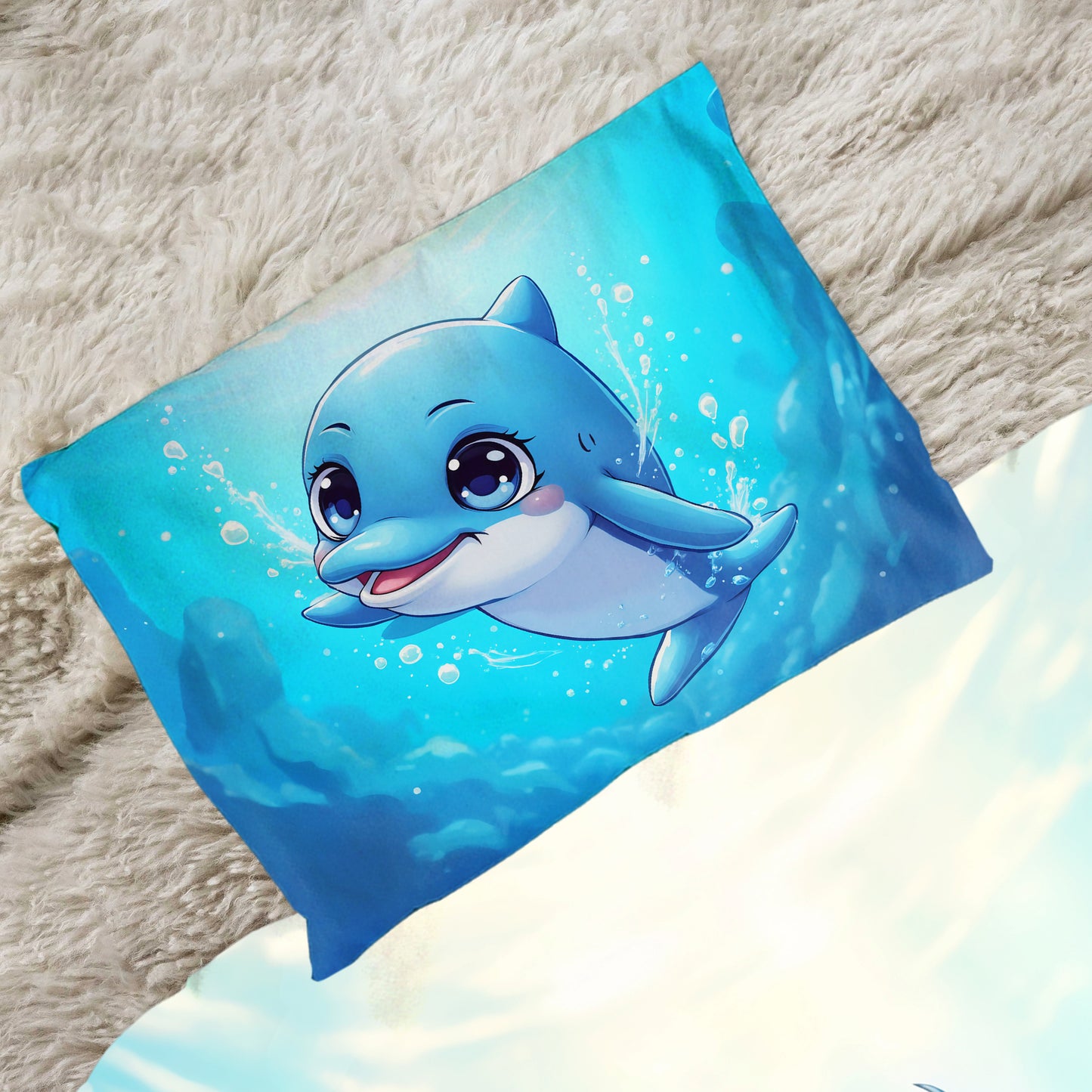 Smiley Dolphin Cot Set