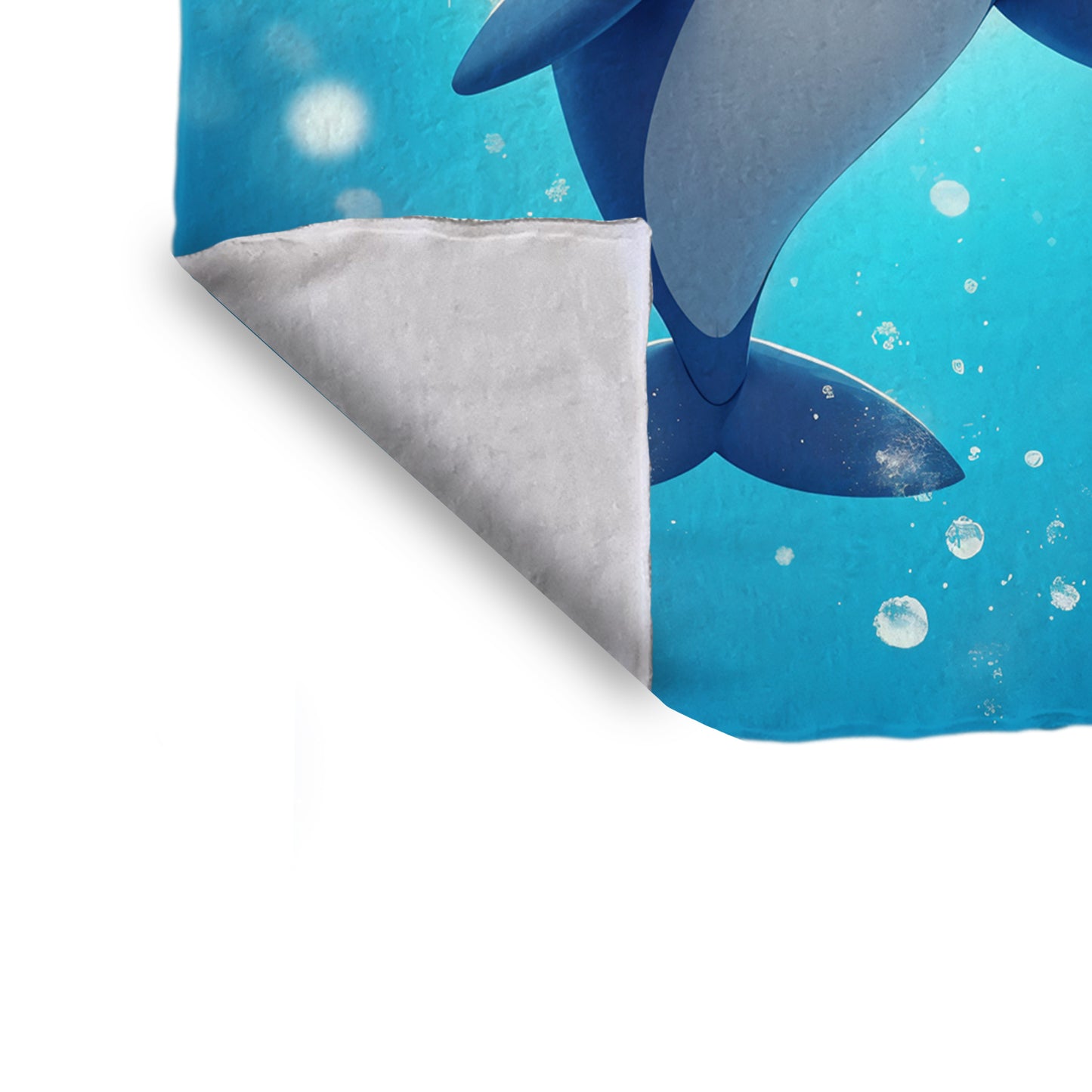 Smiley Dolphin Minky Blanket