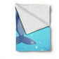 Smiley Dolphin Baby Fleece Blanket