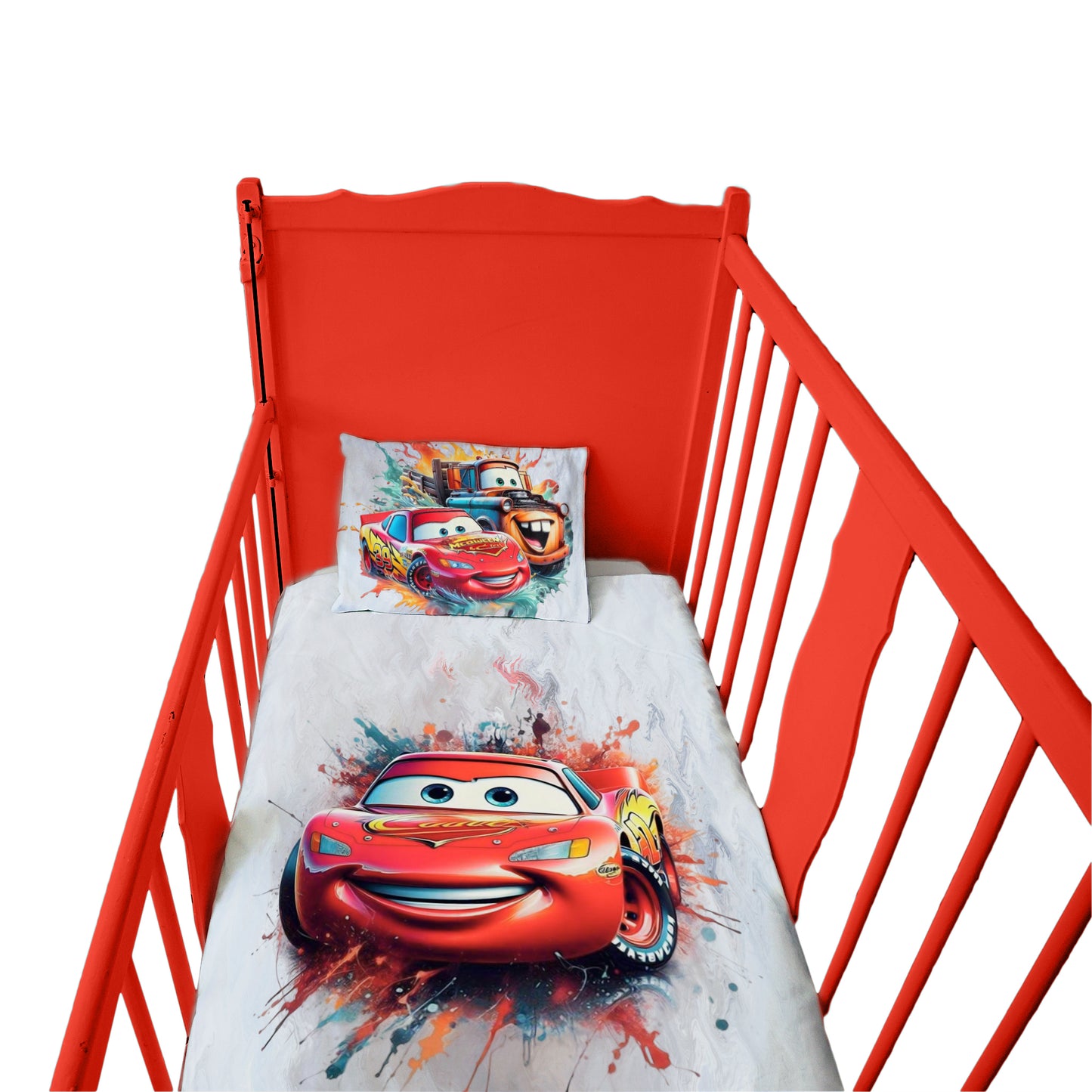 Smiling Toy Car Cot Set