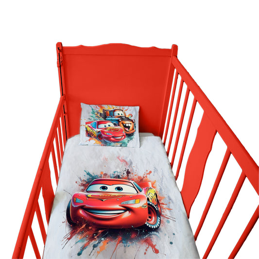 Smiling Toy Car Cot Set