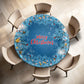 Snowy Christmas Round Tablecloth