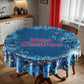 Snowy Christmas Round Tablecloth
