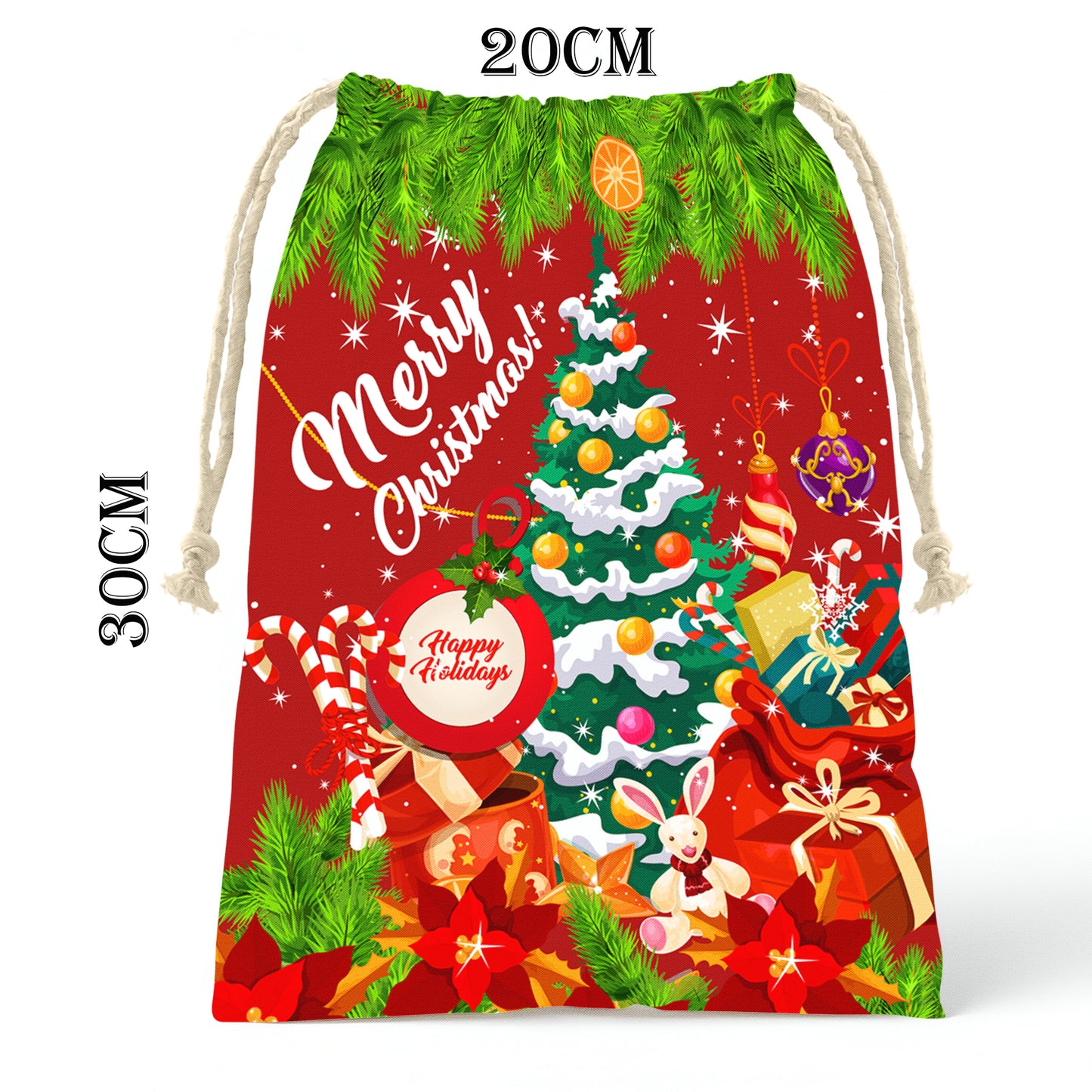 Snowy Christmas Tree Gift Bag (Set of 3)