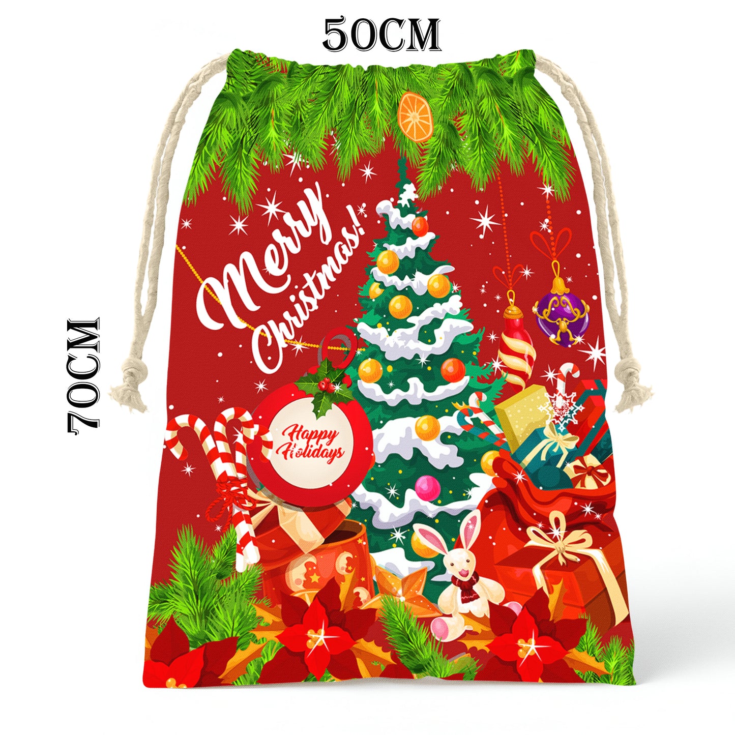 Snowy Christmas Tree Gift Sack