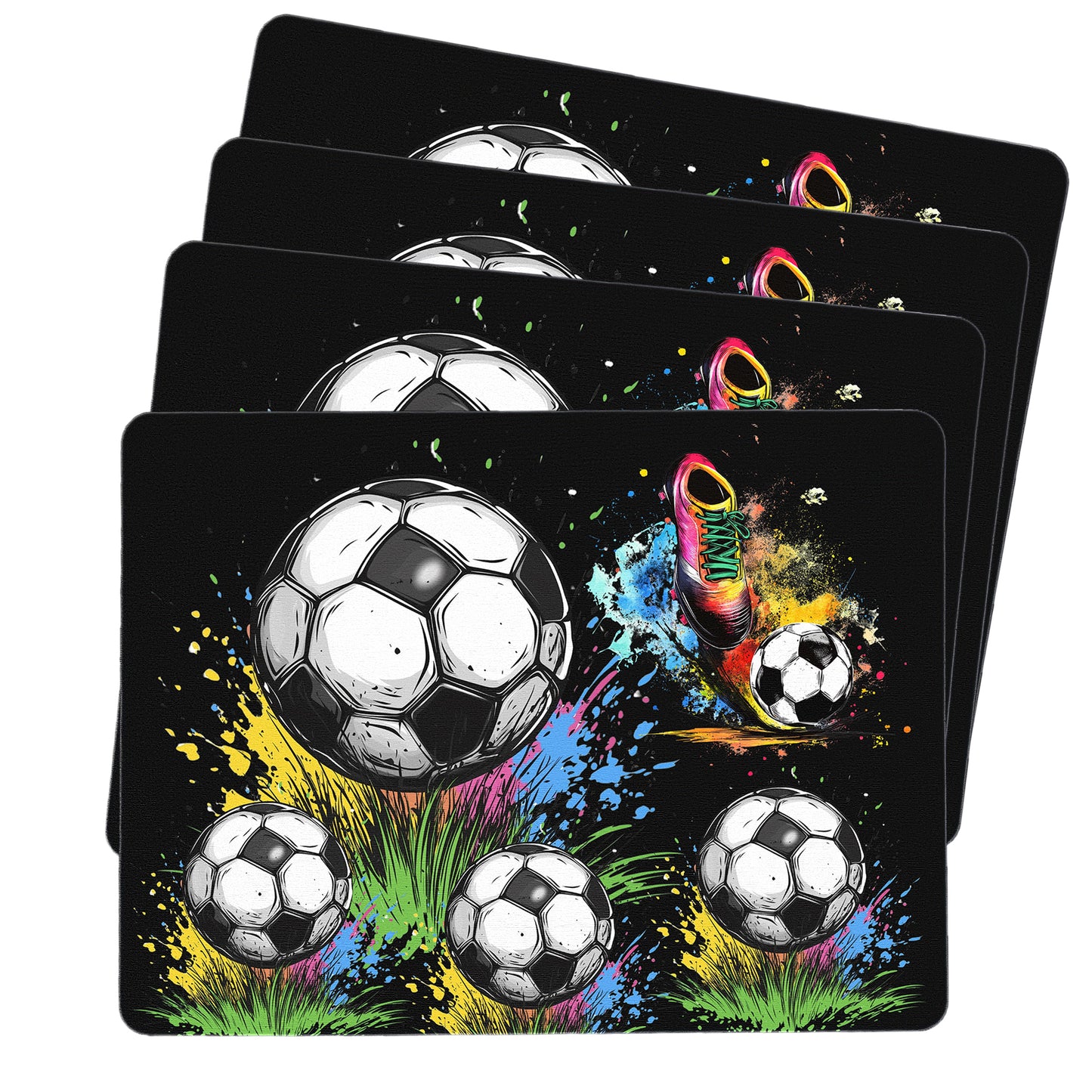 Soccer Kick & Colour Placemats by Mark van Vuuren