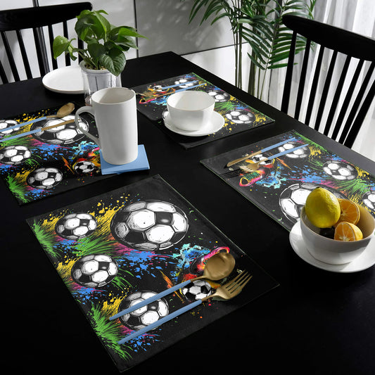 Soccer Kick & Colour Placemats by Mark van Vuuren