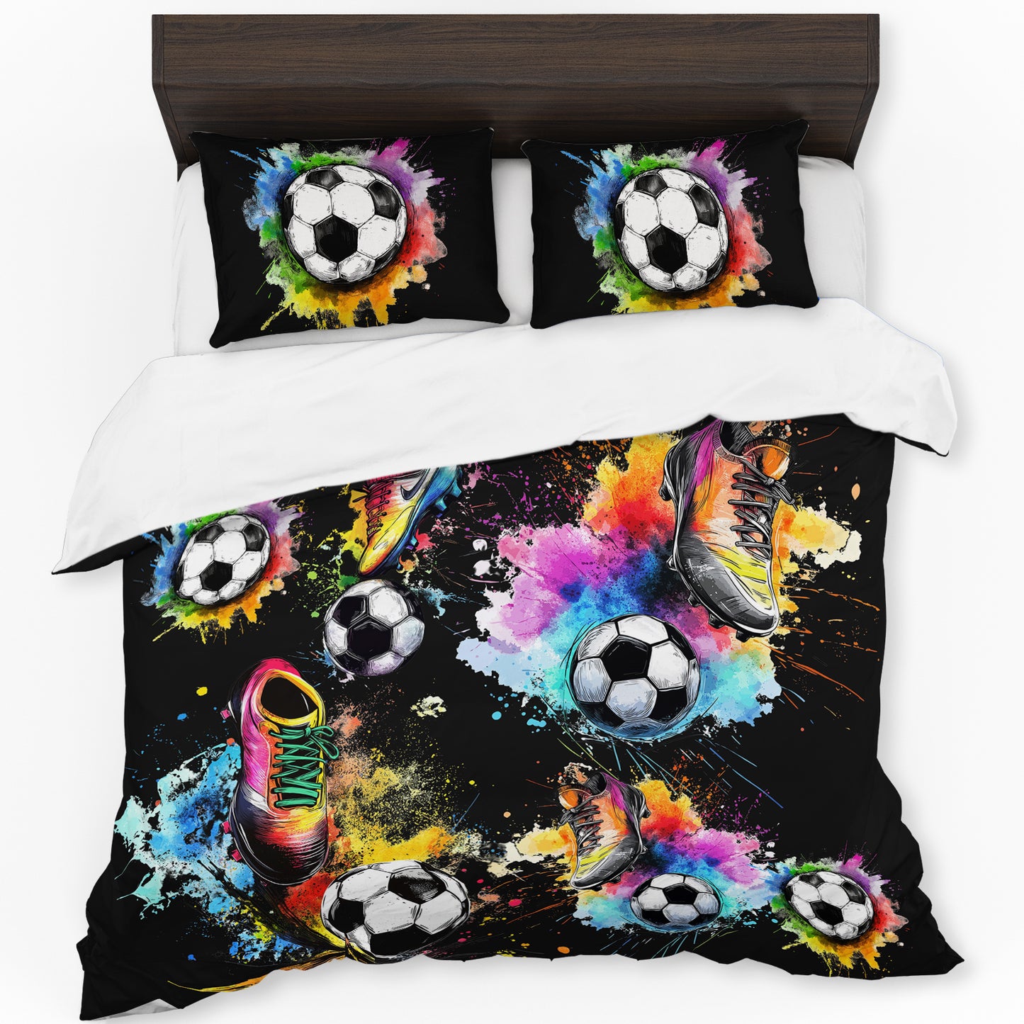 Soccer Painted Passion Duvet Cover Set by Mark van Vuuren