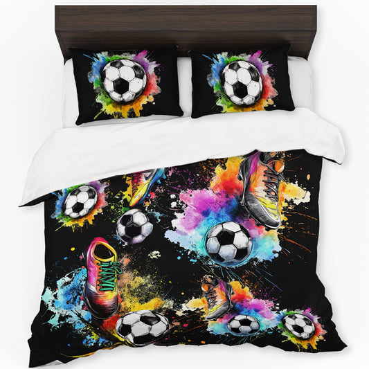 Soccer Painted Passion Duvet Cover Set by Mark van Vuuren