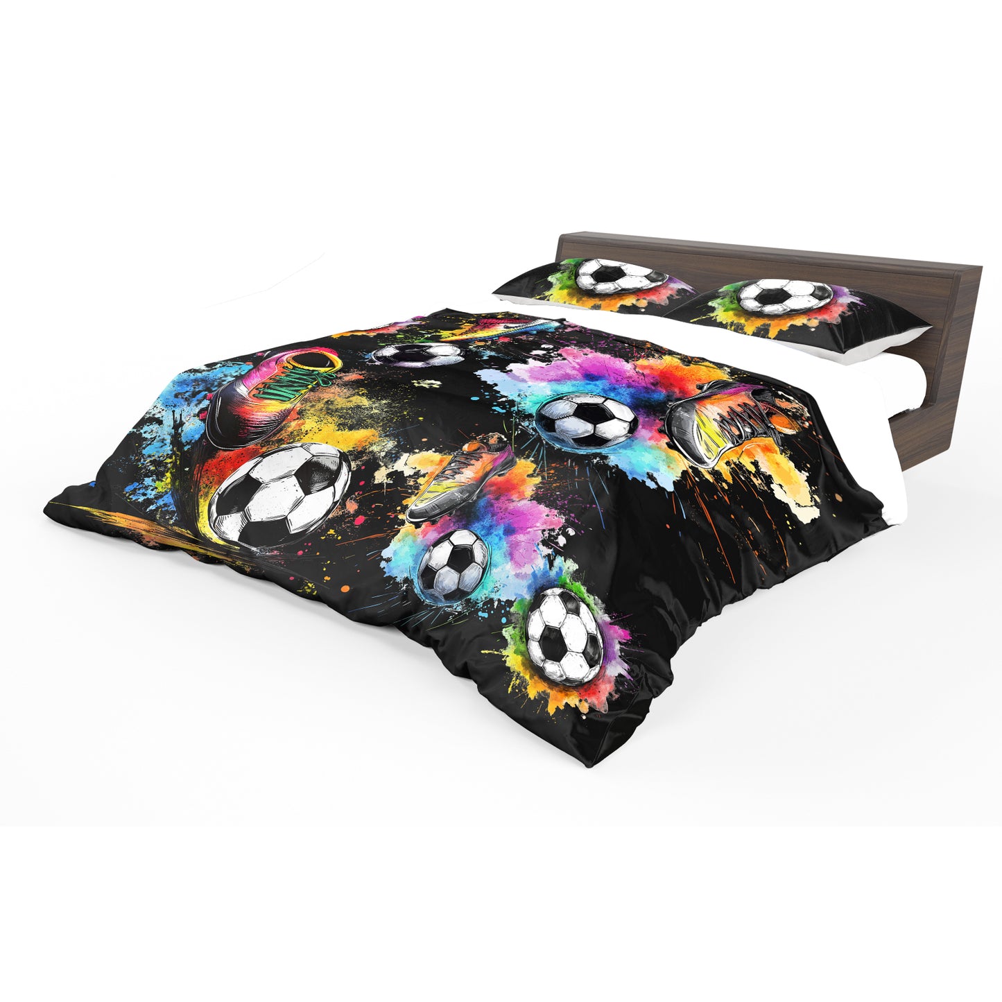Soccer Painted Passion Duvet Cover Set by Mark van Vuuren