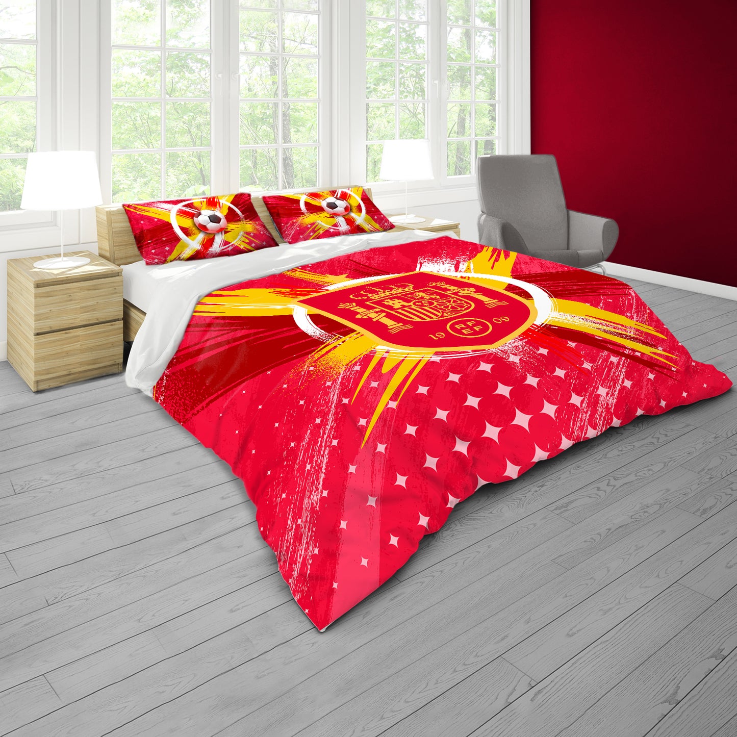 Soccer Spain Duvet Cover Set