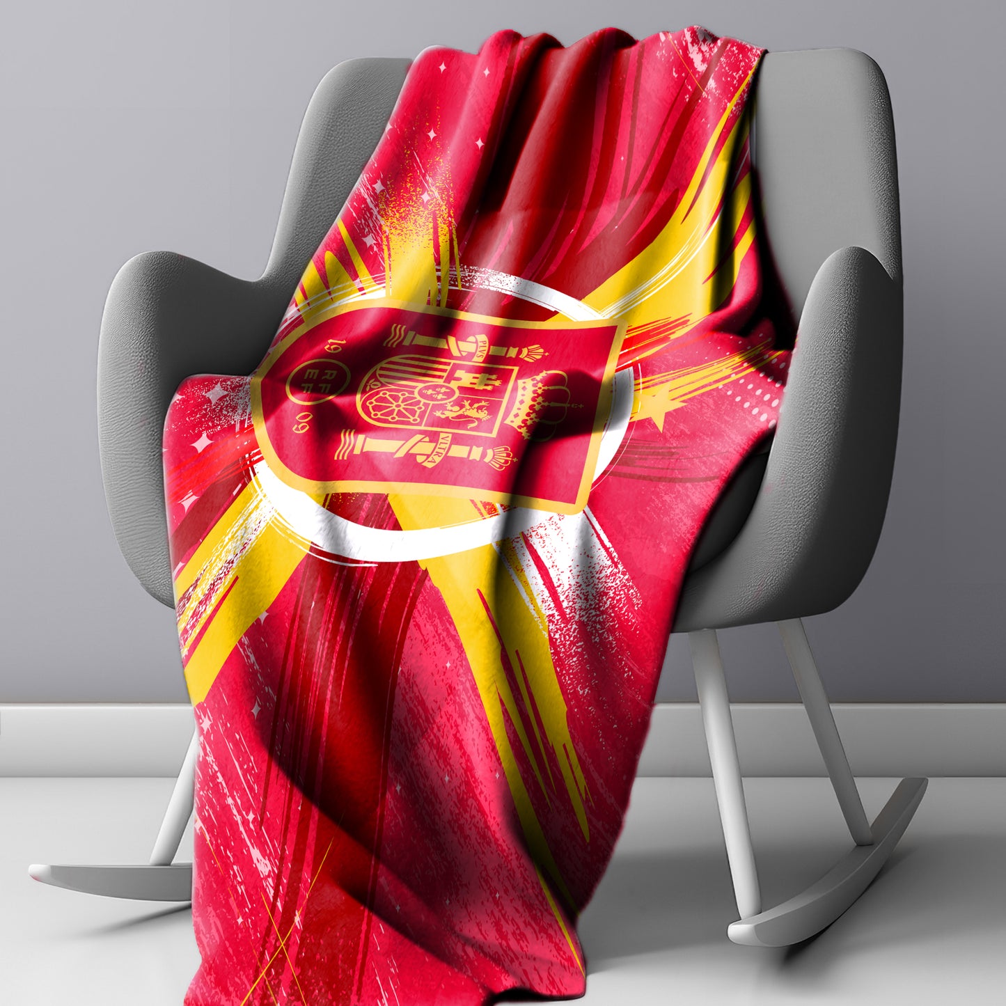 Soccer Spain Light Weight Fleece Blanket