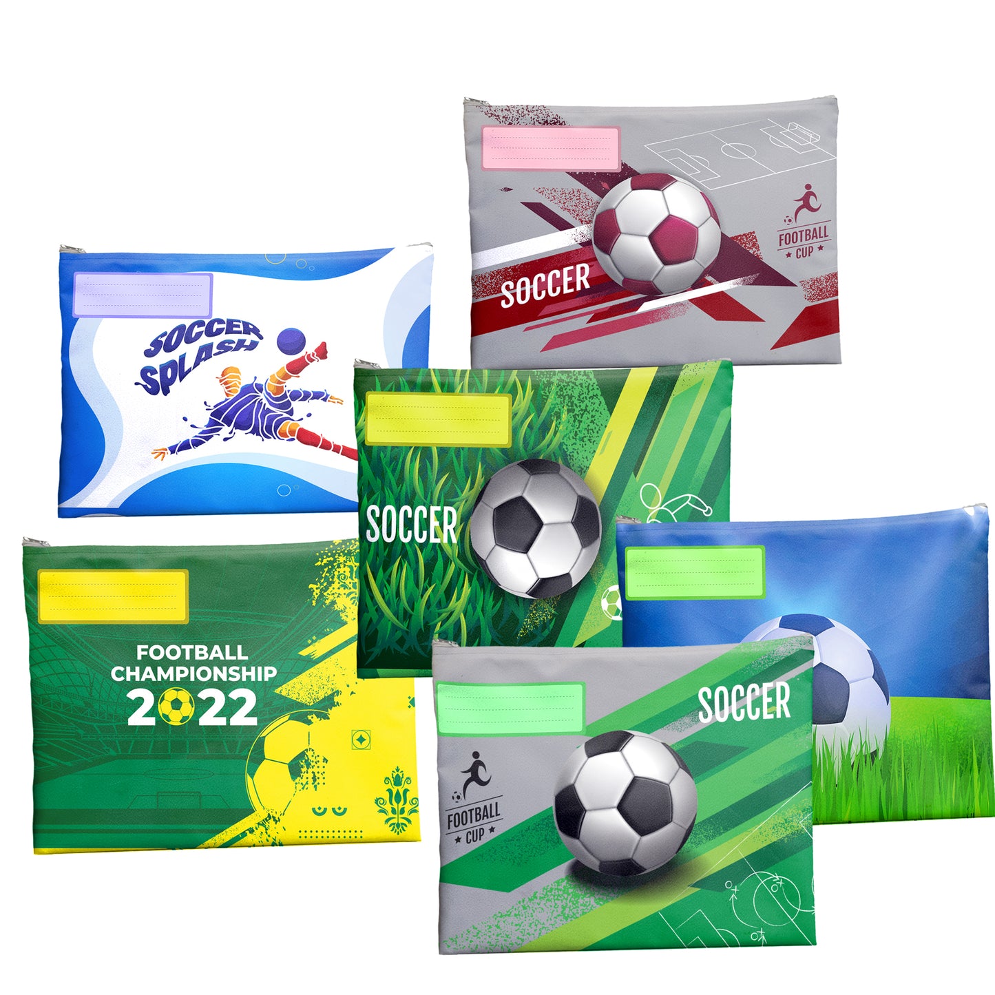 Soccer Subject Savvy Book Bags Set of 6