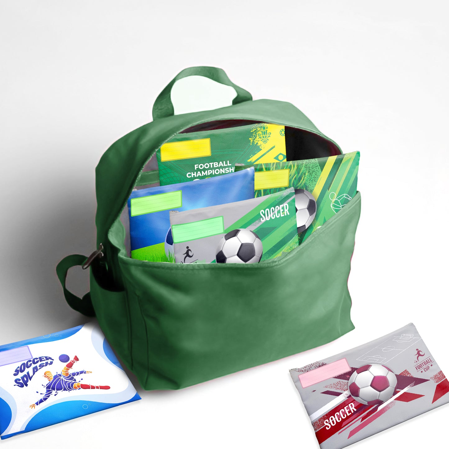Soccer Subject Savvy Book Bags Set of 6