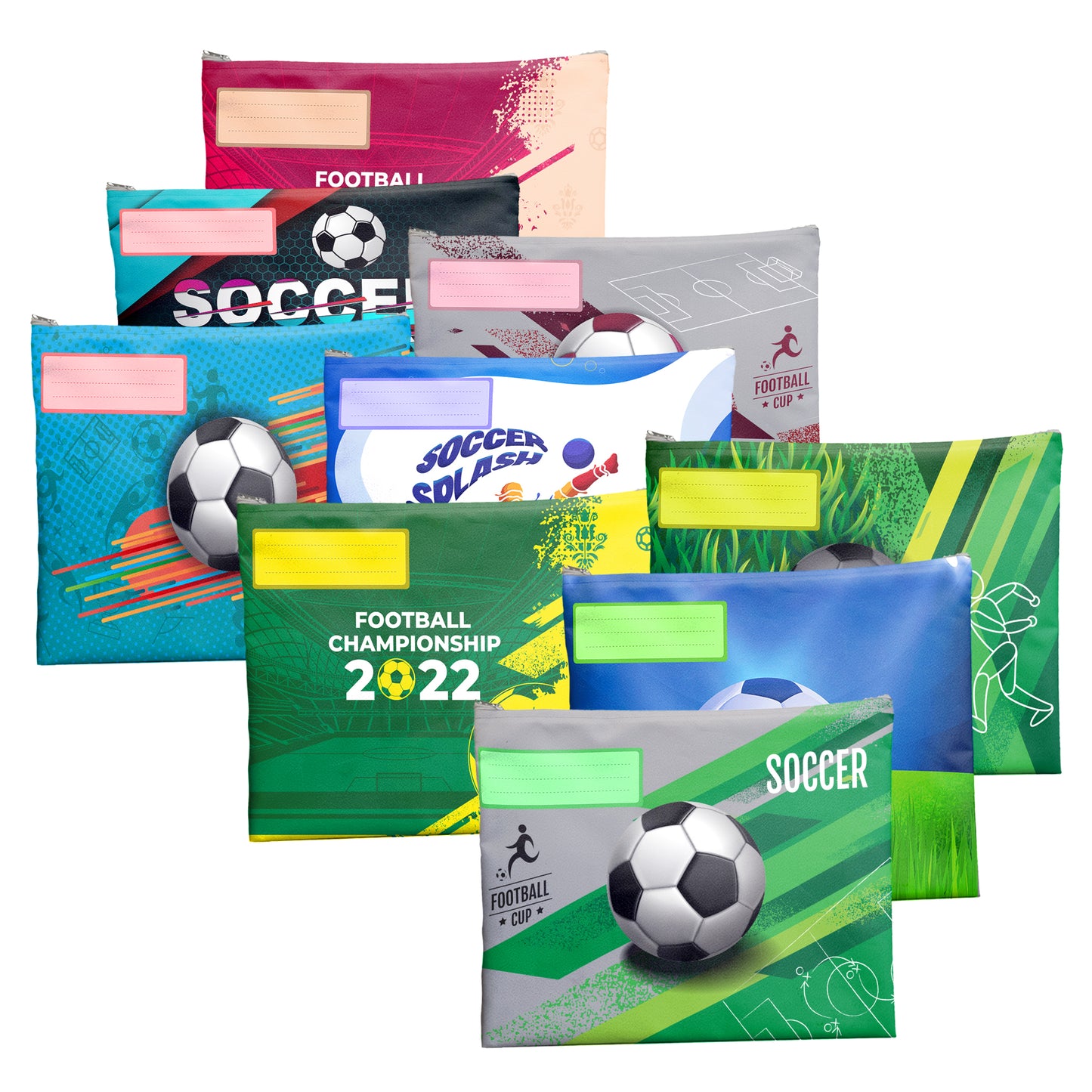Soccer Subject Savvy Book Bags Set of 9