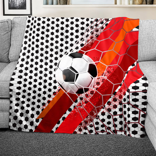 Soccer Velocity Strike Light Weight Fleece Blanket