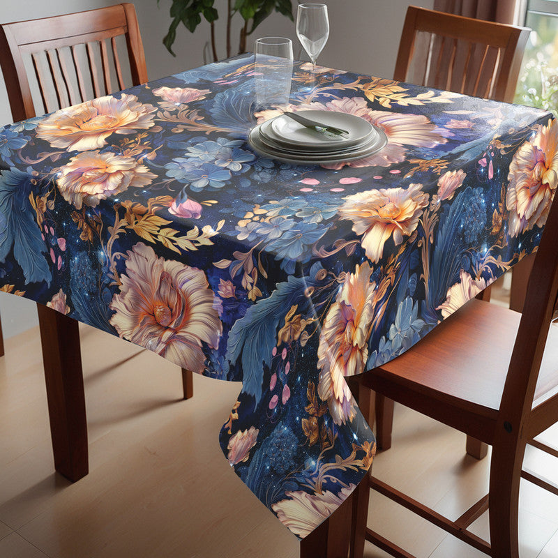 Soft Peach Roses Square Tablecloth