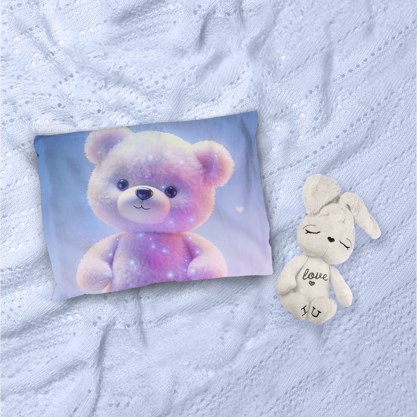 Soft Bear on a Cloud Cot Set