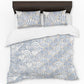 Soft Blue Fan Pattern Duvet Cover Set