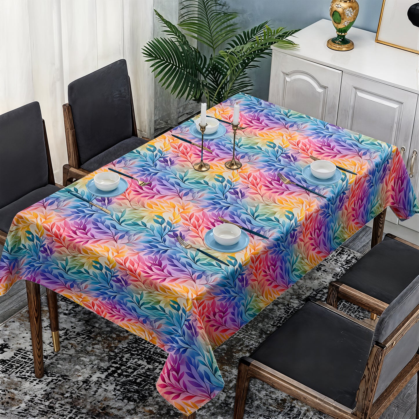 Soft Foliage Rectangle Tablecloth