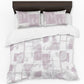 Soft Lilac Square Pattern Duvet Cover Set