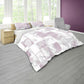 Soft Lilac Square Pattern Duvet Cover Set