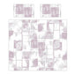 Soft Lilac Square Pattern Duvet Cover Set