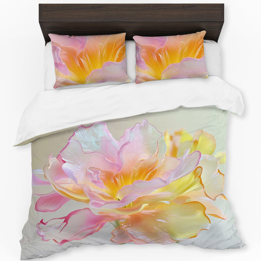 Soft Pastel Blossom Duvet Cover Set