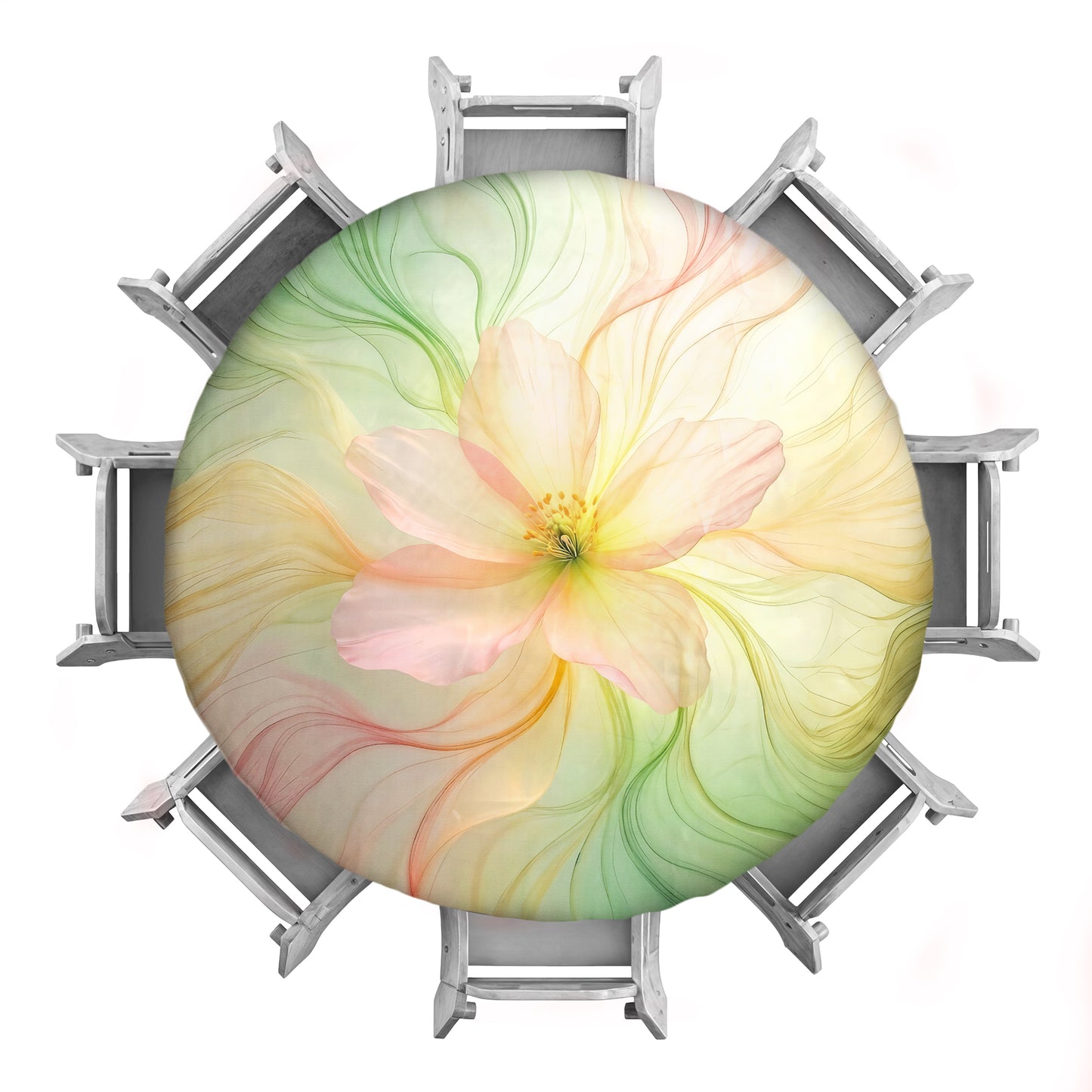 Soft Pastel Colours 2,3m Round Tablecloth