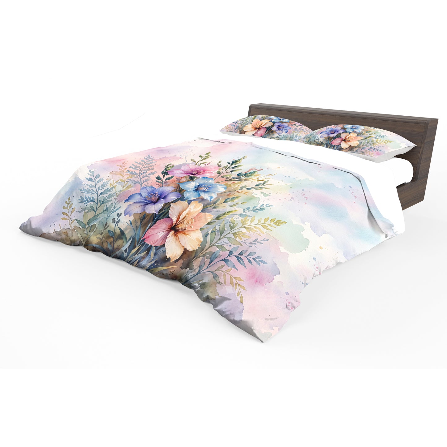 Soft Pastel Wildflower Duvet Cover Set