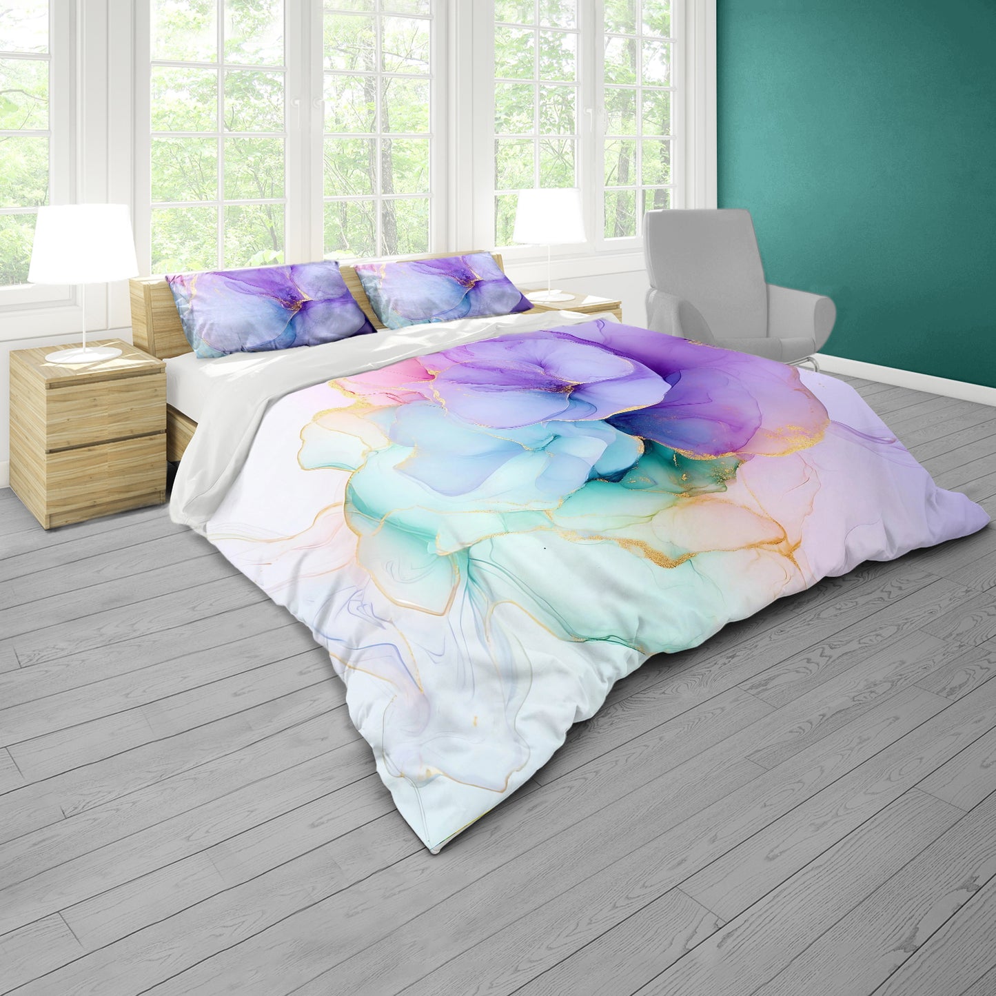Soft Petal Symphony Duvet Cover Set