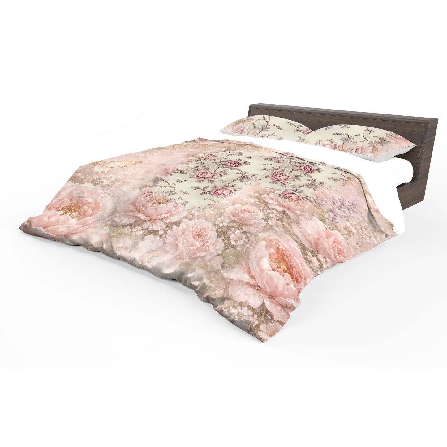Soft Pink Butterflies Duvet Cover Set